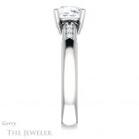Cushion Cut Forever One Moissanite Engagement Ring #GTJ1249-cushion-fo-w 3 Cushion Cut Forever One Moissanite Engagement Ring #GTJ1249-cushion-fo-w