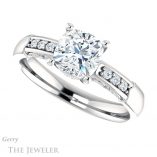 Cushion Cut Forever One Moissanite Engagement Ring #GTJ1249-cushion-fo-w 5 Cushion Cut Forever One Moissanite Engagement Ring #GTJ1249-cushion-fo-w