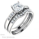 Cushion Cut Forever One Moissanite Engagement Ring #GTJ1249-cushion-fo-w 6 Cushion Cut Forever One Moissanite Engagement Ring #GTJ1249-cushion-fo-w