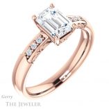 Emerald Cut Forever One Moissanite Engagement Ring #GTJ1249-emerald-fb-r 4 Emerald Cut Forever Brilliant Moissanite Engagement Ring #GTJ1249-emerald-fb-r