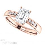 Emerald Cut Forever One Moissanite Engagement Ring #GTJ1249-emerald-fb-r 5 Emerald Cut Forever Brilliant Moissanite Engagement Ring #GTJ1249-emerald-fb-r