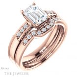 Emerald Cut Forever One Moissanite Engagement Ring #GTJ1249-emerald-fb-r 6 Emerald Cut Forever Brilliant Moissanite Engagement Ring #GTJ1249-emerald-fb-r