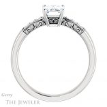 Emerald Cut Forever Brilliant Moissanite Engagement Ring #GTJ1249-emerald-fb-w