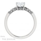 Oval Shaped Forever One Moissanite Engagement Ring #GTJ1249-oval-fo-w