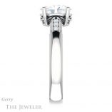 Oval Shaped Forever One Moissanite Engagement Ring #GTJ1249-oval-fo-w