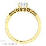 Oval Shaped Forever One Moissanite Engagement Ring #GTJ1249-oval-fo-y