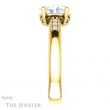 Oval Shaped Forever One Moissanite Engagement Ring #GTJ1249-oval-fo-y
