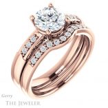 Round Cut Forever One Moissanite Engagement Ring #GTJ1249-round-fo-r 6 Round Cut Forever One Moissanite Engagement Ring #GTJ1249-round-fo-r