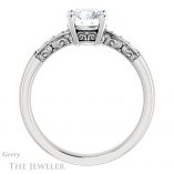 Round Cut Forever One Moissanite Engagement Ring #GTJ1249-round-fo-w 2 Round Cut Forever One Moissanite Engagement Ring #GTJ1249-round-fo-w