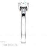 Round Cut Forever One Moissanite Engagement Ring #GTJ1249-round-fo-w 3 Round Cut Forever One Moissanite Engagement Ring #GTJ1249-round-fo-w