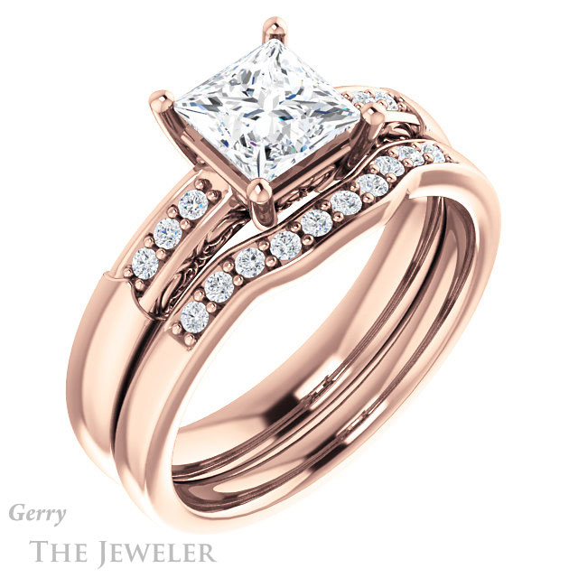 Princess Cut Forever One Moissanite Engagement Ring #GTJ1249-square-fo-r 6 Princess Cut Forever One Moissanite Engagement Ring #GTJ1249-square-fo-r
