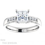 Princess Cut Forever One Moissanite Engagement Ring #GTJ1249-square-fo-w 1 Princess Cut Forever One Moissanite Engagement Ring #GTJ1249-square-fo-w