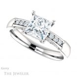Princess Cut Forever One Moissanite Engagement Ring #GTJ1249-square-fo-w 5 Princess Cut Forever One Moissanite Engagement Ring #GTJ1249-square-fo-w