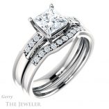 Princess Cut Forever One Moissanite Engagement Ring #GTJ1249-square-fo-w 6 Princess Cut Forever One Moissanite Engagement Ring #GTJ1249-square-fo-w
