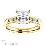Princess Cut Forever One Moissanite Engagement Ring #GTJ1249-square-fo-y 1 Princess Cut Forever One Moissanite Engagement Ring #GTJ1249-square-fo-y