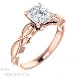 Cushion Cut Forever One Moissanite Engagement Ring #GTJ1250-cushion-fo-r 4 Cushion Cut Forever One Moissanite Engagement Ring #GTJ1250-cushion-fo-r