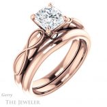 Cushion Cut Forever One Moissanite Engagement Ring #GTJ1250-cushion-fo-r 6 Cushion Cut Forever One Moissanite Engagement Ring #GTJ1250-cushion-fo-r
