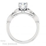 Cushion Cut Forever One Moissanite Engagement Ring #GTJ1250-cushion-fo-w 2 Cushion Cut Forever One Moissanite Engagement Ring #GTJ1250-cushion-fo-w