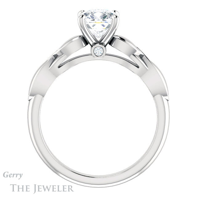 Cushion Cut Forever One Moissanite Engagement Ring #GTJ1250-cushion-fo-w 2 Cushion Cut Forever One Moissanite Engagement Ring #GTJ1250-cushion-fo-w