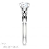 Cushion Cut Forever One Moissanite Engagement Ring #GTJ1250-cushion-fo-w 3 Cushion Cut Forever One Moissanite Engagement Ring #GTJ1250-cushion-fo-w
