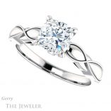 Cushion Cut Forever One Moissanite Engagement Ring #GTJ1250-cushion-fo-w 5 Cushion Cut Forever One Moissanite Engagement Ring #GTJ1250-cushion-fo-w