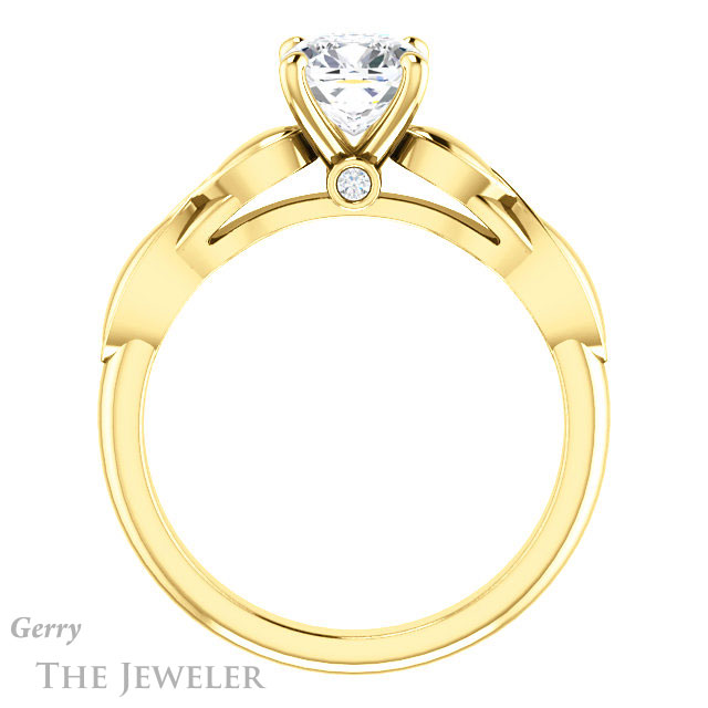 Cushion Cut Forever One Moissanite Engagement Ring #GTJ1250-cushion-fo-y