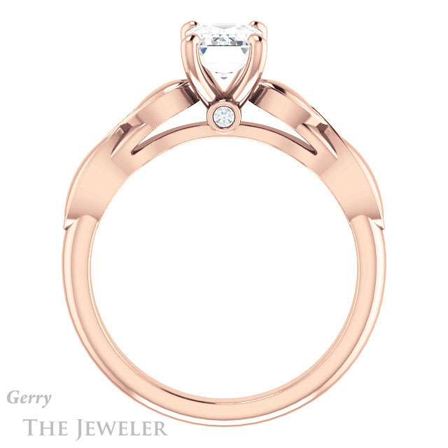 Emerald Cut Forever Brilliant Moissanite Engagement Ring #GTJ1250-emerald-fb-r