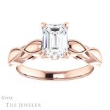 Emerald Cut Forever Brilliant Moissanite Engagement Ring #GTJ1250-emerald-fb-r