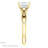 Emerald Cut Forever One Moissanite Engagement Ring #GTJ1250-emerald-fb-y 3 Emerald Cut Forever Brilliant Moissanite Engagement Ring #GTJ1250-emerald-fb-y