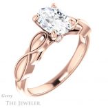 Oval Shaped Forever One Moissanite Engagement Ring #GTJ1250-oval-fo-r 4 Oval Shaped Forever One Moissanite Engagement Ring #GTJ1250-oval-fo-r