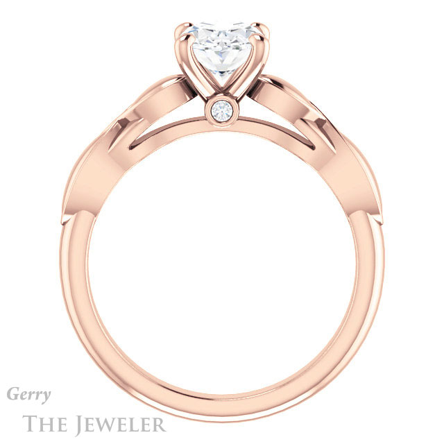 Oval Shaped Forever One Moissanite Engagement Ring #GTJ1250-oval-fo-r