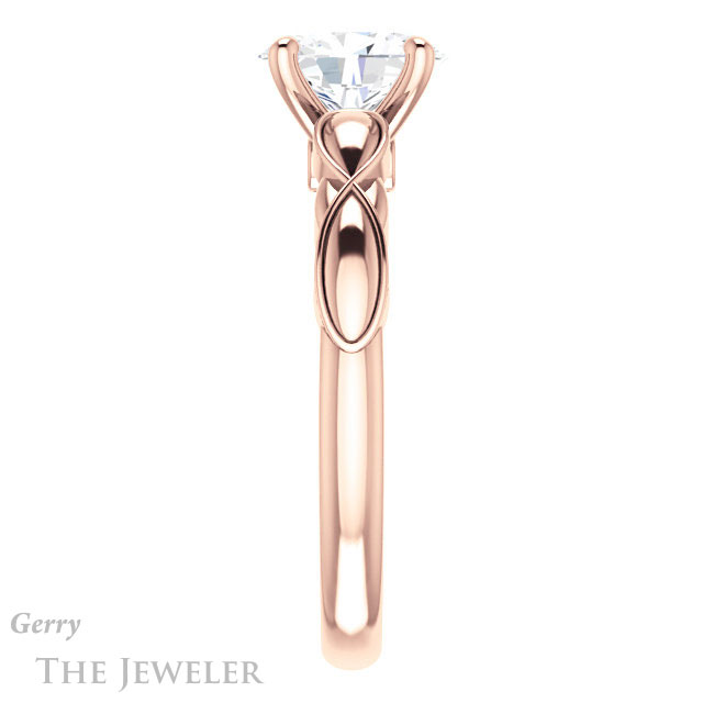 Oval Shaped Forever One Moissanite Engagement Ring #GTJ1250-oval-fo-r 3 Oval Shaped Forever One Moissanite Engagement Ring #GTJ1250-oval-fo-r
