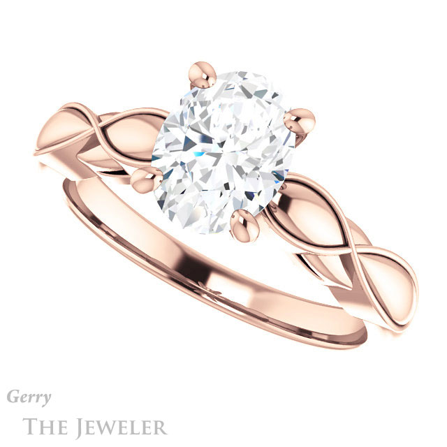 Oval Shaped Forever One Moissanite Engagement Ring #GTJ1250-oval-fo-r 5 Oval Shaped Forever One Moissanite Engagement Ring #GTJ1250-oval-fo-r