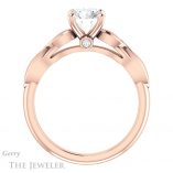Round Cut Forever One Moissanite Engagement Ring #GTJ1250-round-fo-r