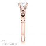 Round Cut Forever One Moissanite Engagement Ring #GTJ1250-round-fo-r