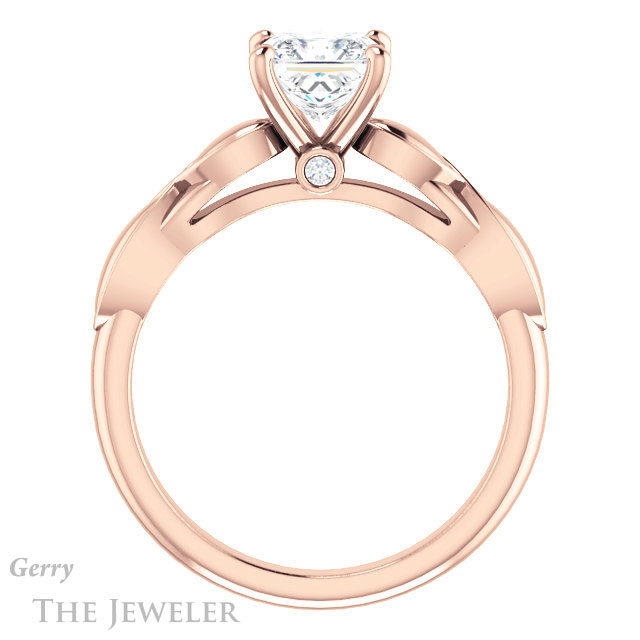 Princess Cut Forever One Moissanite Engagement Ring #GTJ1250-square-fo-r
