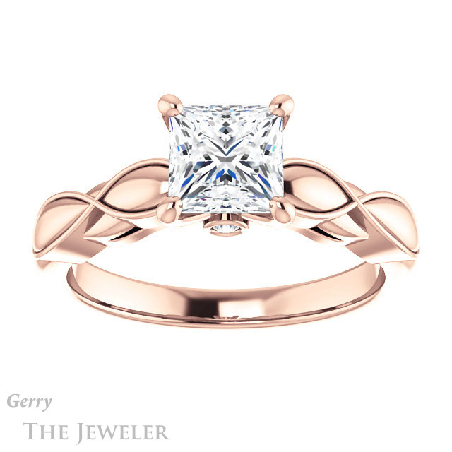 Princess Cut Forever One Moissanite Engagement Ring #GTJ1250-square-fo-r