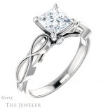 Princess Cut Forever One Moissanite Engagement Ring #GTJ1250-square-fo-w