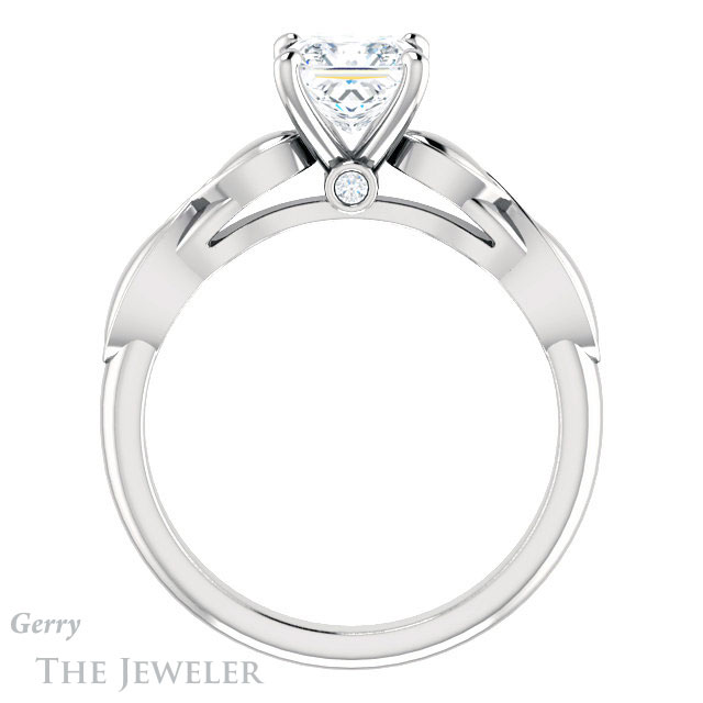 Princess Cut Forever One Moissanite Engagement Ring #GTJ1250-square-fo-w