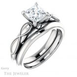 Princess Cut Forever One Moissanite Engagement Ring #GTJ1250-square-fo-w