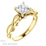 Princess Cut Forever One Moissanite Engagement Ring #GTJ1250-square-fo-y 4 Princess Cut Forever One Moissanite Engagement Ring #GTJ1250-square-fo-y