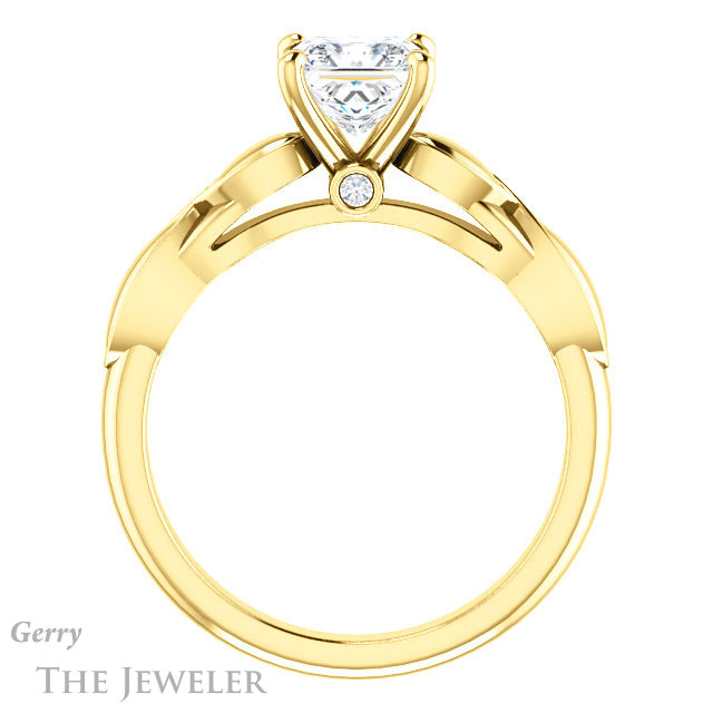 Princess Cut Forever One Moissanite Engagement Ring #GTJ1250-square-fo-y