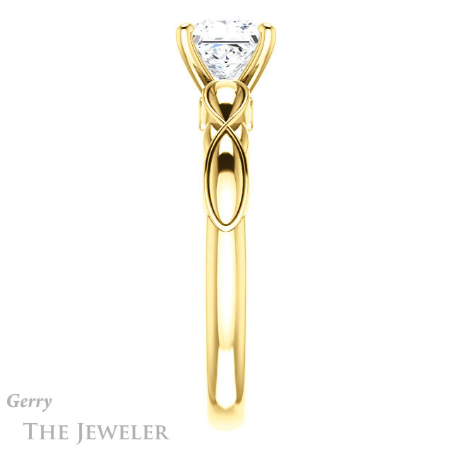 Princess Cut Forever One Moissanite Engagement Ring #GTJ1250-square-fo-y 3 Princess Cut Forever One Moissanite Engagement Ring #GTJ1250-square-fo-y