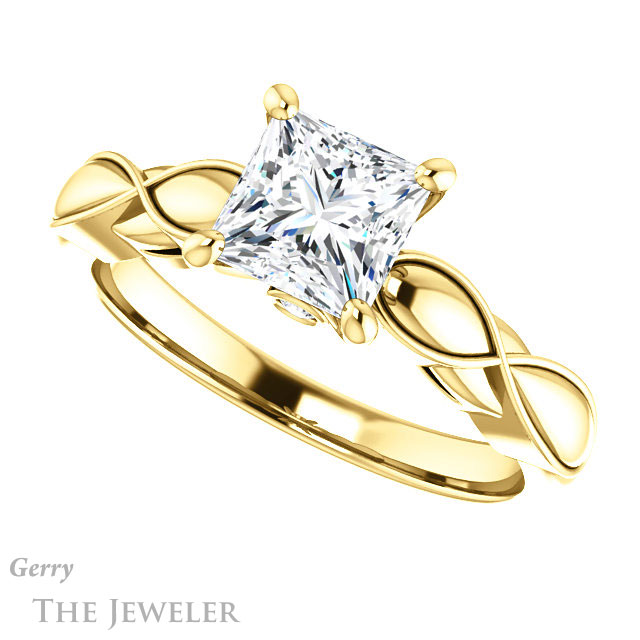Princess Cut Forever One Moissanite Engagement Ring #GTJ1250-square-fo-y 5 Princess Cut Forever One Moissanite Engagement Ring #GTJ1250-square-fo-y