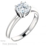 Cushion Cut Forever One Moissanite Engagement Ring #GTJ1251-cushion-fo-w 4 Cushion Cut Forever One Moissanite Engagement Ring #GTJ1251-cushion-fo-w