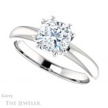 Cushion Cut Forever One Moissanite Engagement Ring #GTJ1251-cushion-fo-w 5 Cushion Cut Forever One Moissanite Engagement Ring #GTJ1251-cushion-fo-w