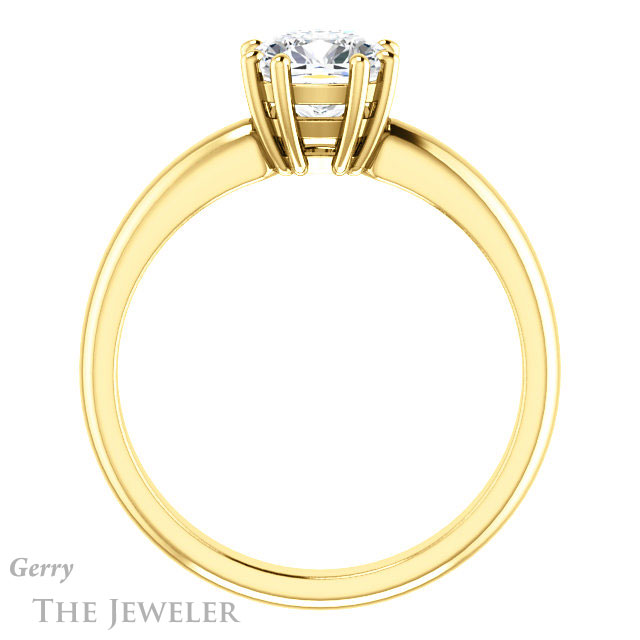 Cushion Cut Forever One Moissanite Engagement Ring #GTJ1251-cushion-fo-y