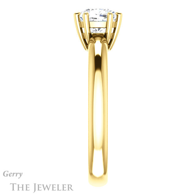 Cushion Cut Forever One Moissanite Engagement Ring #GTJ1251-cushion-fo-y 3 Cushion Cut Forever One Moissanite Engagement Ring #GTJ1251-cushion-fo-y