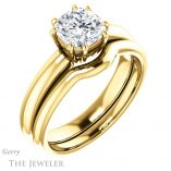 Cushion Cut Forever One Moissanite Engagement Ring #GTJ1251-cushion-fo-y 6 Cushion Cut Forever One Moissanite Engagement Ring #GTJ1251-cushion-fo-y