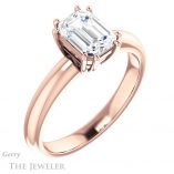 Emerald Cut Forever One Moissanite Engagement Ring #GTJ1251-emerald-fb-r 4 Emerald Cut Forever Brilliant Moissanite Engagement Ring #GTJ1251-emerald-fb-r
